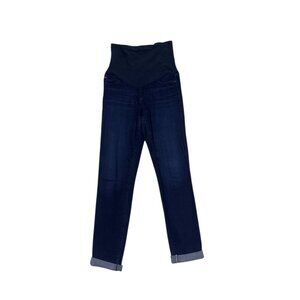 Adriano Goldschmied Maternity Jeans 28R Dark Wash Cotton Blend Stretch Denim